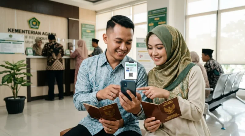 Ilustrasi - Pasangan Suami Isteri. Cara Download Kartu Nikah Digital Lewat Simkah. (Foto: AI)