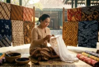 Ilustrasi - Pengrajin sedang membatik. Sejarah Hari Batik Nasional. (Foto: AI)