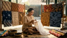 Ilustrasi - Pengrajin sedang membatik. Sejarah Hari Batik Nasional. (Foto: AI)