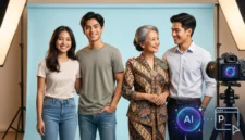 Ilustrasi - Prompt Gemini AI Foto Studio Berdua. (Foto: AI)