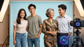 Ilustrasi - Prompt Gemini AI Foto Studio Berdua. (Foto: AI)