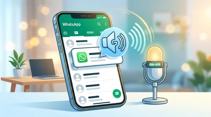 Ilustrasi - Notifikasi WhatsApp Pakai Suara Google. (Foto: AI)